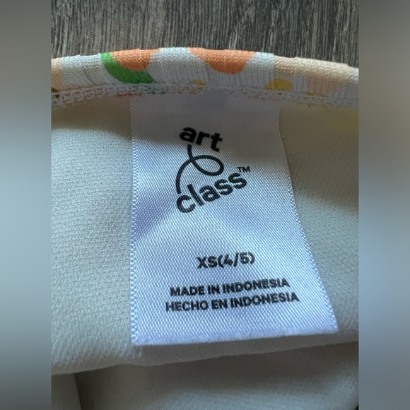 Art class Girls Floral Print Cut Out One Piece Swimsuit in Yellow size XS (4/5) - Picture 7 of 9